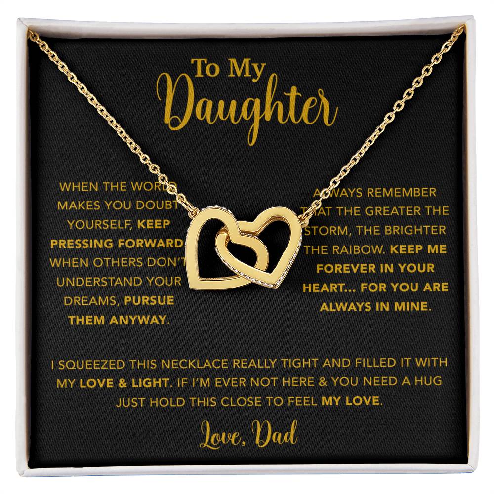 To My Daughter Necklace Gift for Daughter from Dad,Daughter Father Necklace 5_5_Gold