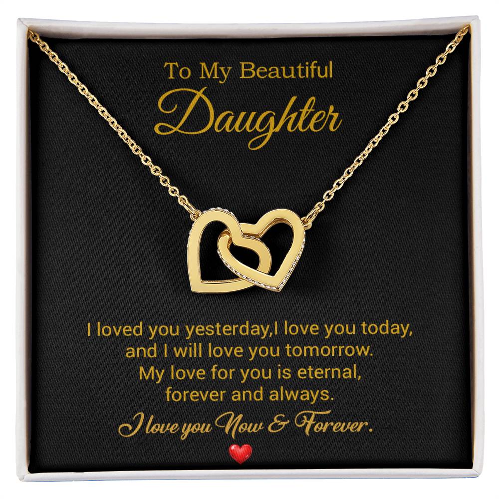 To My Daughter Necklace, Gift For Daughter From Dad, Daughter Father Necklace 30_7_Gold