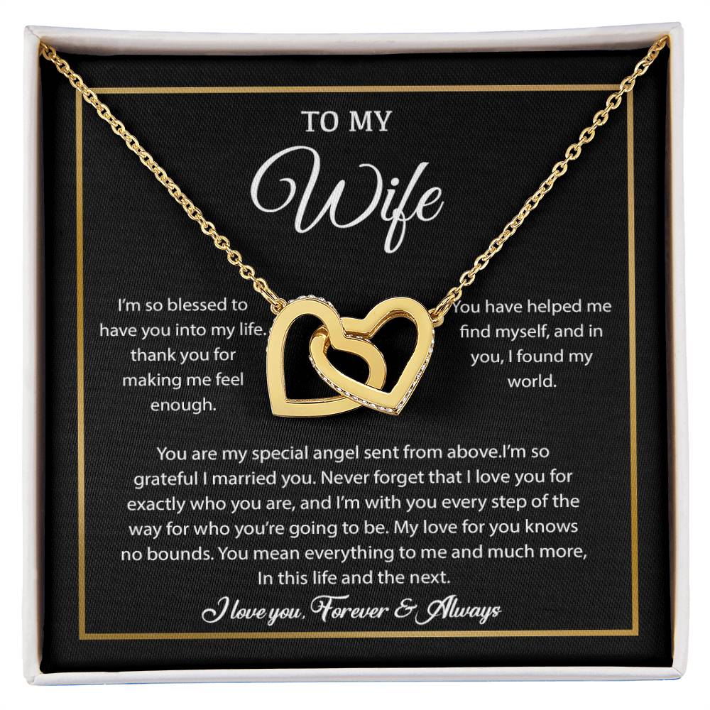To My Wife Necklace, Gift For Wife, Anniversary Gift For Wife, Necklace For Wife 21_7_Black