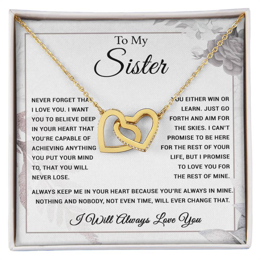To My Sister Necklace, Brother to Sister, Birthday gift For Sister from Brother