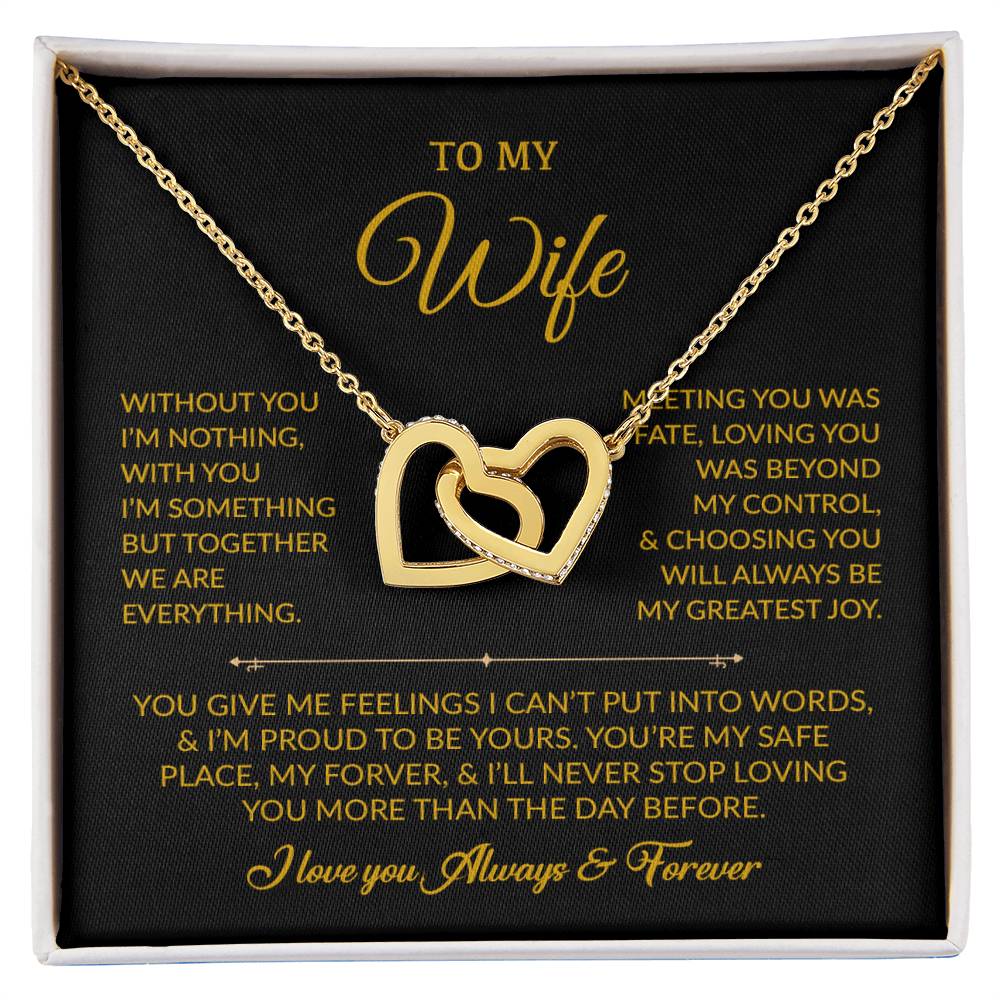 To My Wife Necklace, Gift For Wife, Anniversary Gift For Wife, Necklace For Wife 29_7_Gold