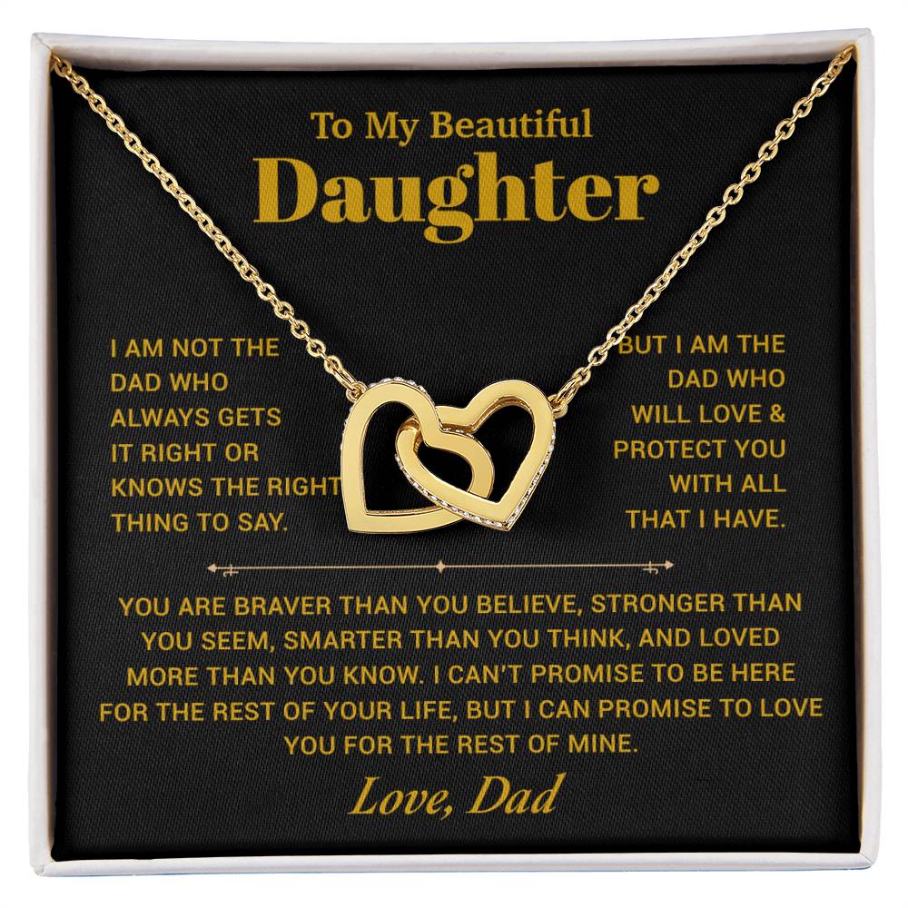 To My Daughter Necklace, Gift for Daughter from Dad, Father Daughter Necklace 21_10_Gold
