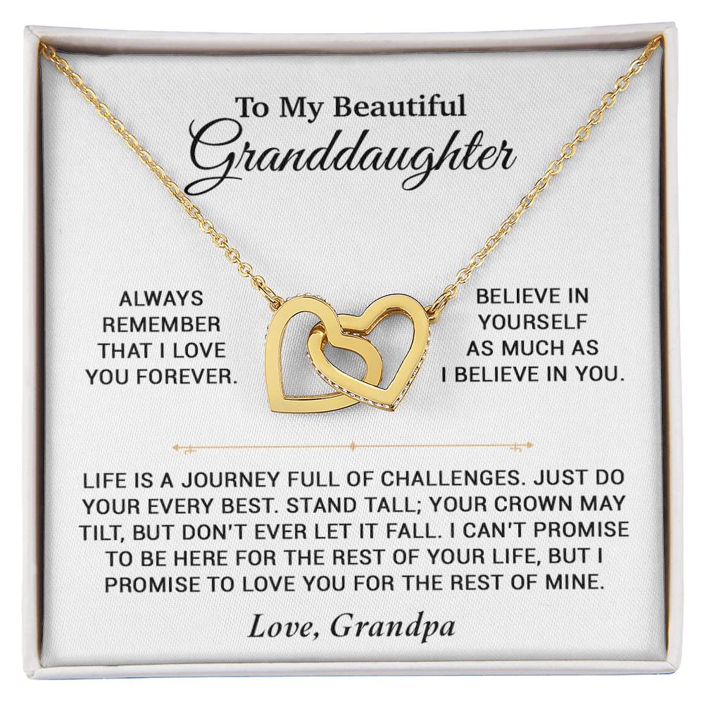 To My Granddaughter Necklace, Birthday Gift For Granddaughter, Birthday Gifts 7_6_White