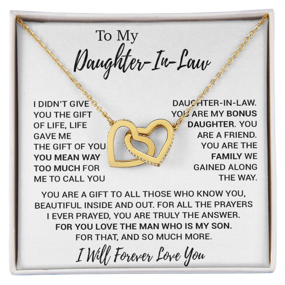 To My Daughter-In-Law Necklace, Gift For Daughter In Law, Daughter In Law Gift