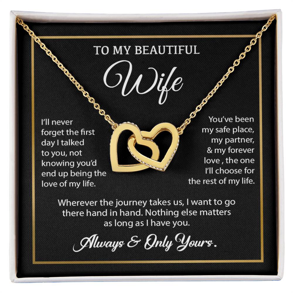 To My Wife Necklace, Gift For Wife, Anniversary Gift For Wife, Necklace For Wife 24_7_Black