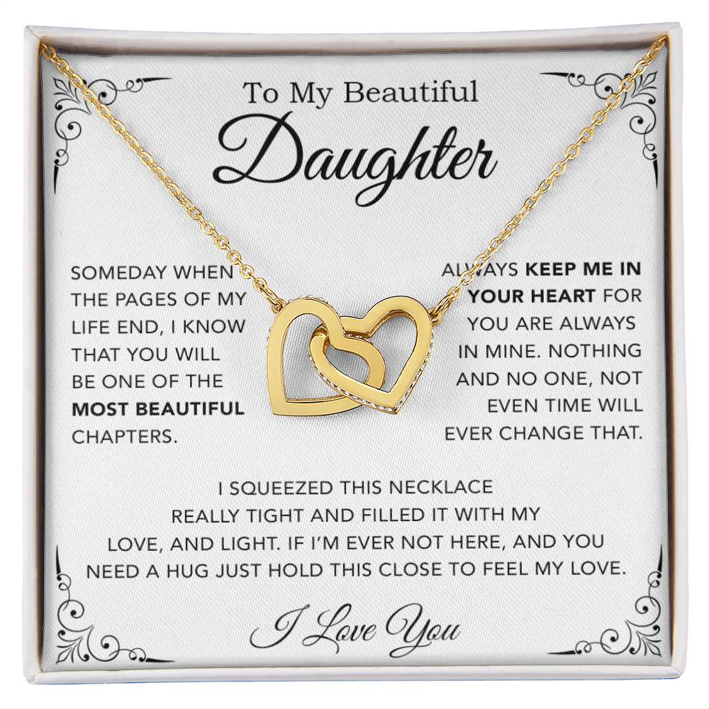 To My Daughter Necklace, Gift from Mother Father Daughter, Christmas Gift