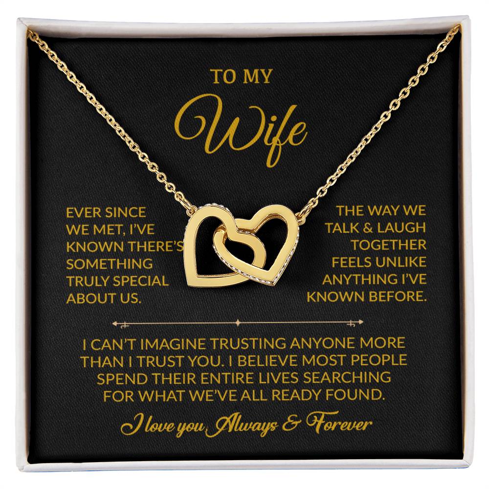 To My Wife Necklace, Gift For Wife, Anniversary Gift For Wife, Necklace For Wife 11_8_Gold