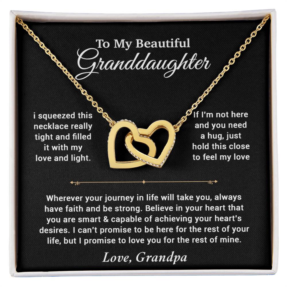 To My Granddaughter Necklace, Birthday Gift For Granddaughter, Birthday Gifts 11_6_Black
