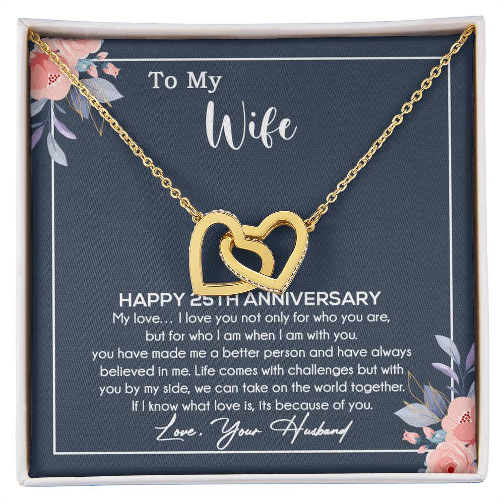 25th Anniversary Gift For Wife Necklace, 25 Year Anniversary, 25th Wedding Gift