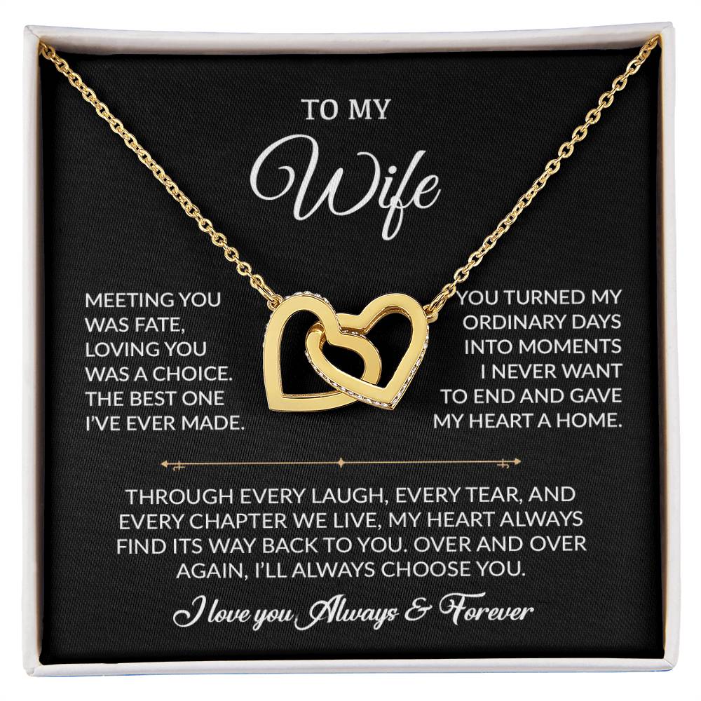 To My Wife Necklace, Gift For Wife, Anniversary Gift For Wife, Necklace For Wife 1_8_Black