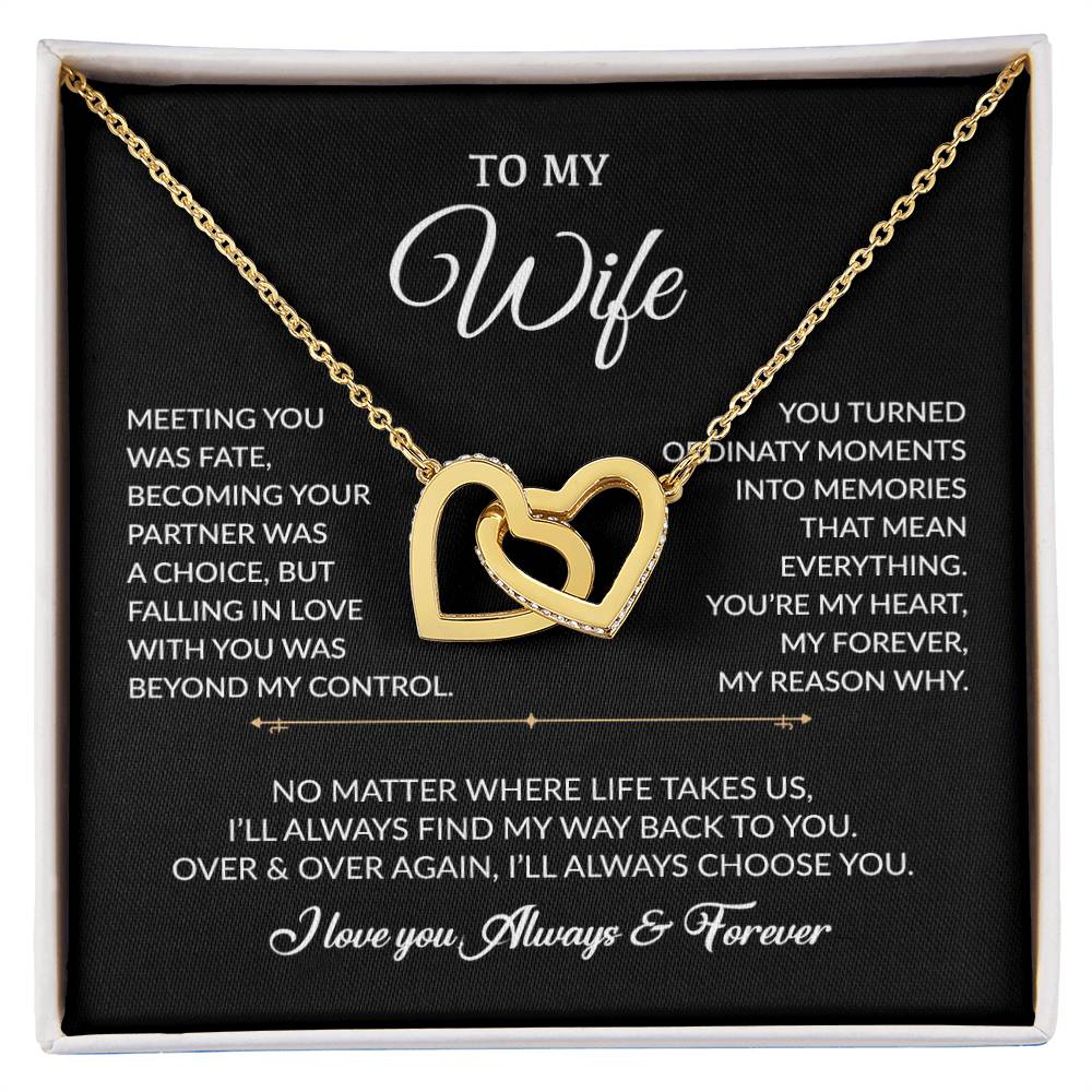 To My Wife Necklace, Gift For Wife, Anniversary Gift For Wife, Necklace For Wife 3_8_Black