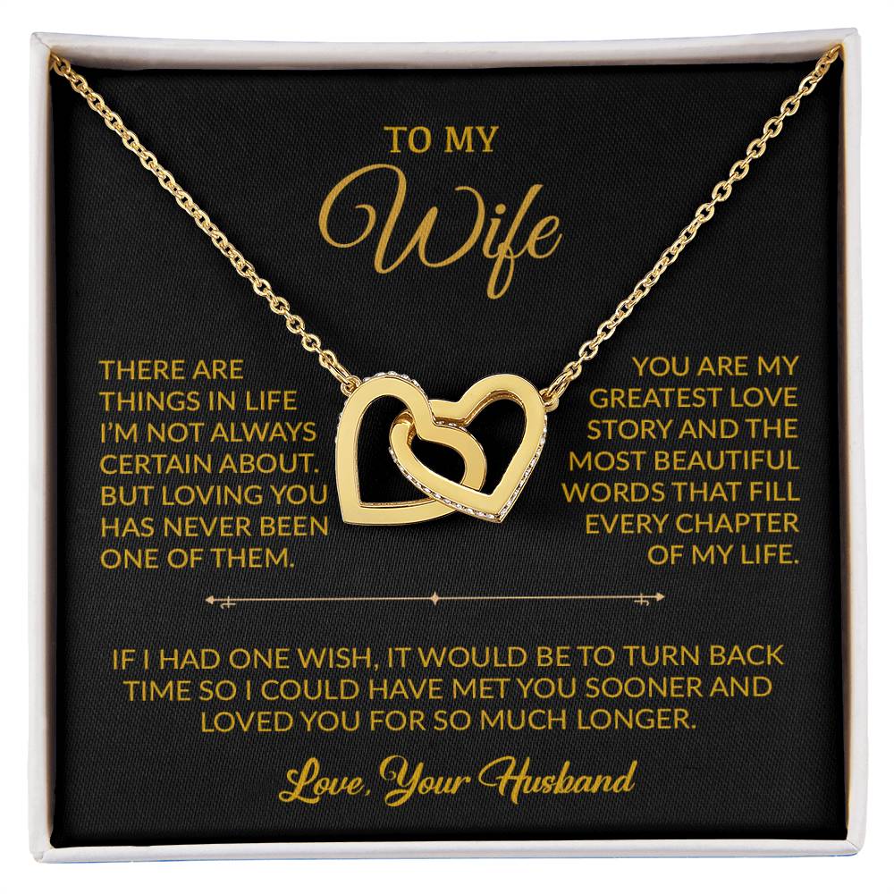 To My Wife Necklace, Gift For Wife, Anniversary Gift For Wife, Necklace For Wife 7_9_Gold