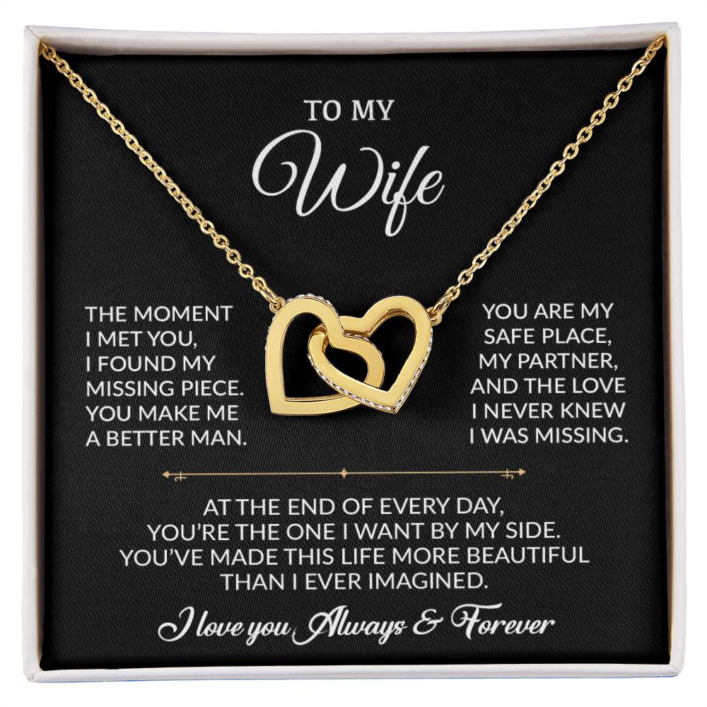 To My Wife Necklace, Gift For Wife, Anniversary Gift For Wife, Necklace For Wife 30_8_Black