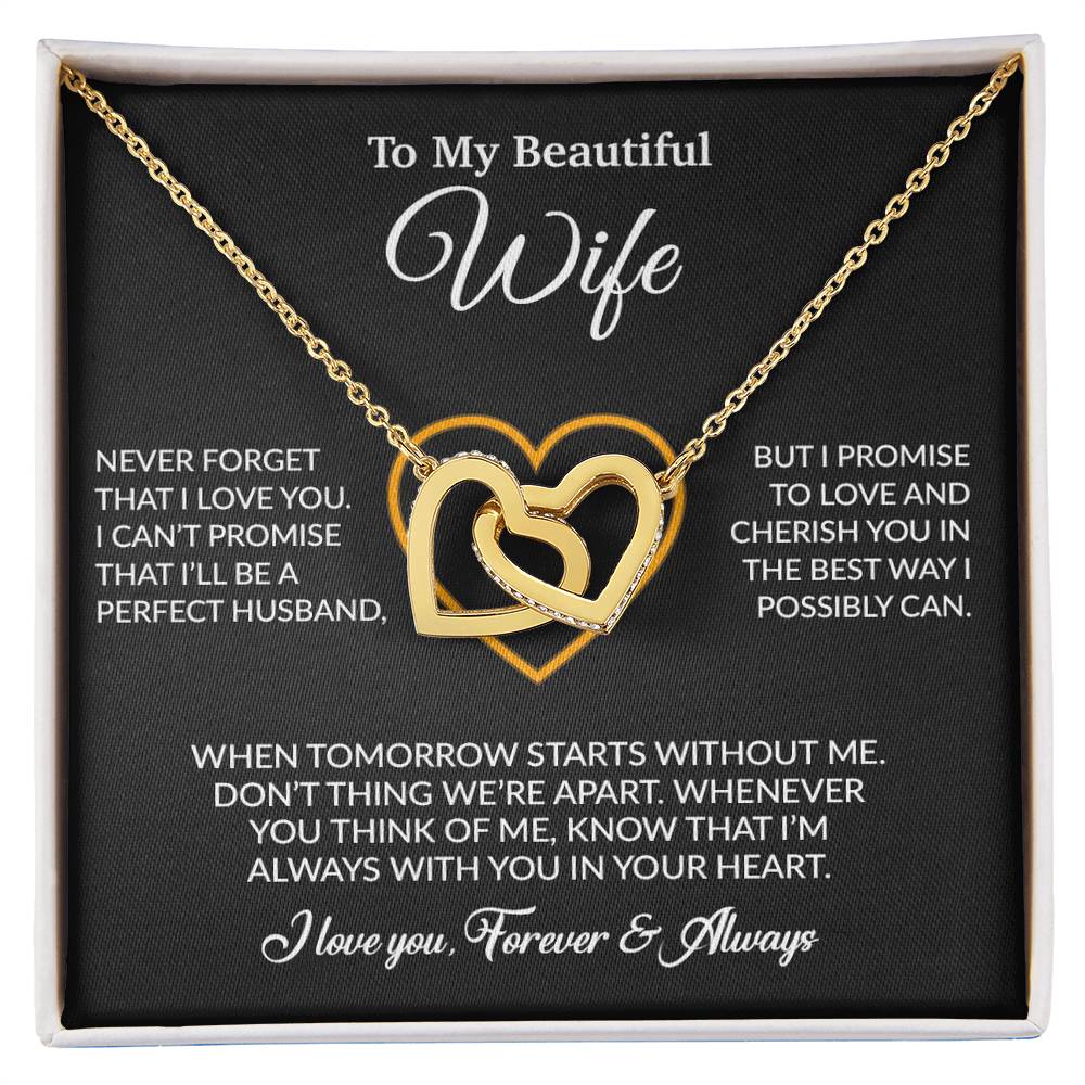 To My Wife Necklace, Gift For Wife, Anniversary Gift For Wife, Necklace For Wife 14_6_Black