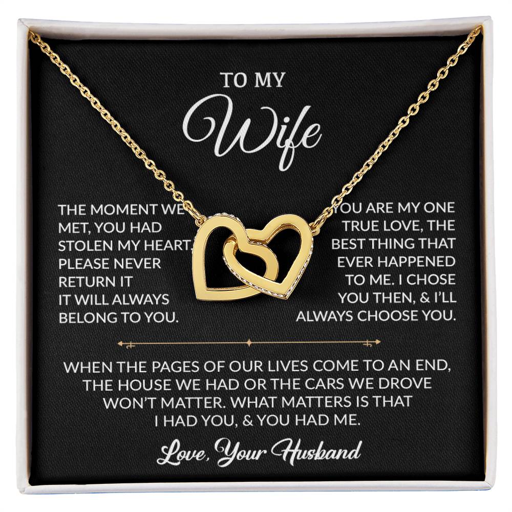 To My Wife Necklace, Gift For Wife, Anniversary Gift For Wife, Necklace For Wife 1_9_Black