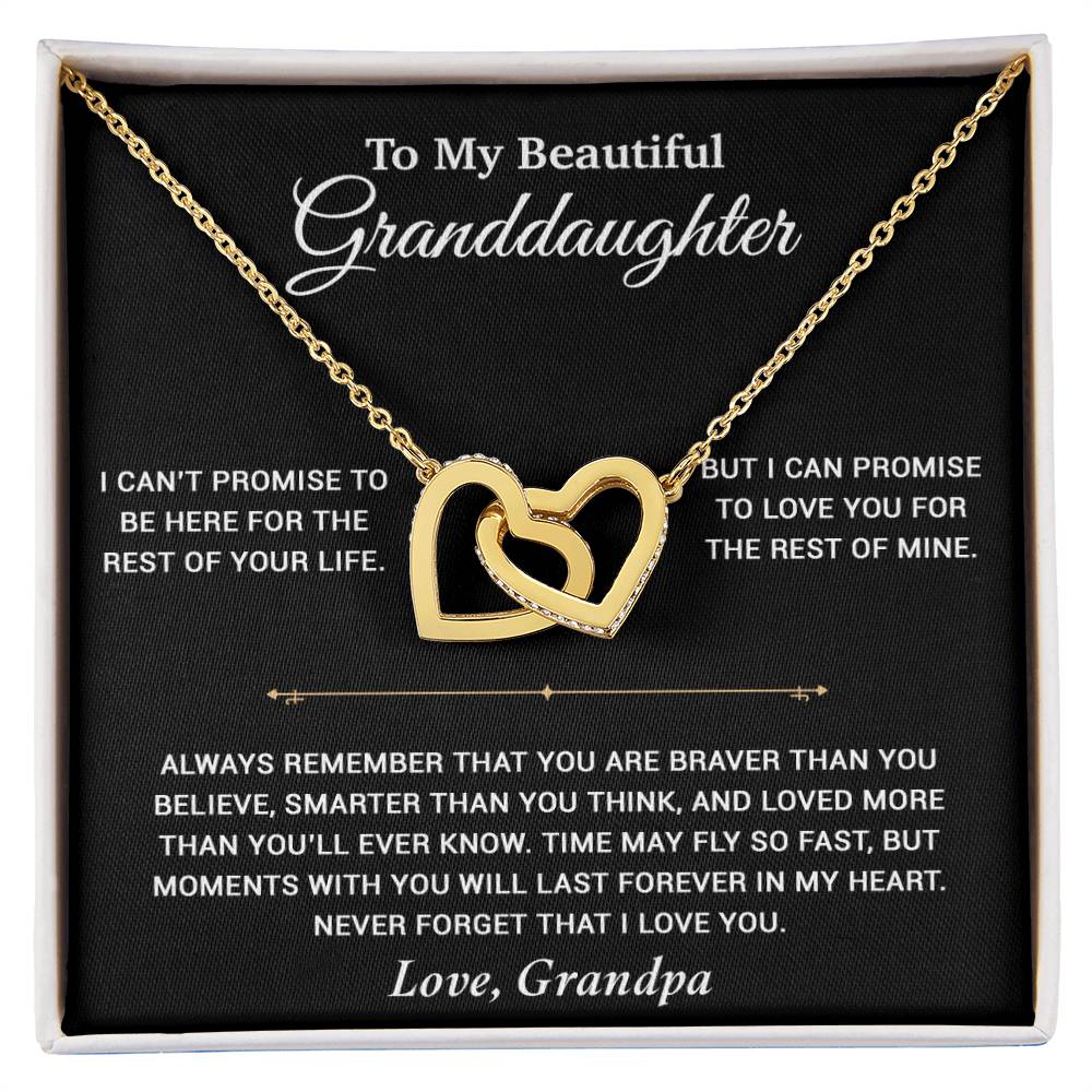 To My Granddaughter Necklace, Birthday Gift For Granddaughter, Birthday Gifts 21_7_Black