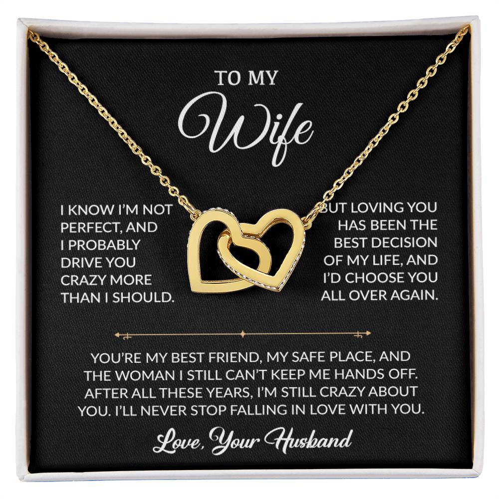 To My Wife Necklace, Gift For Wife, Anniversary Gift For Wife, Necklace For Wife 3_9_Black