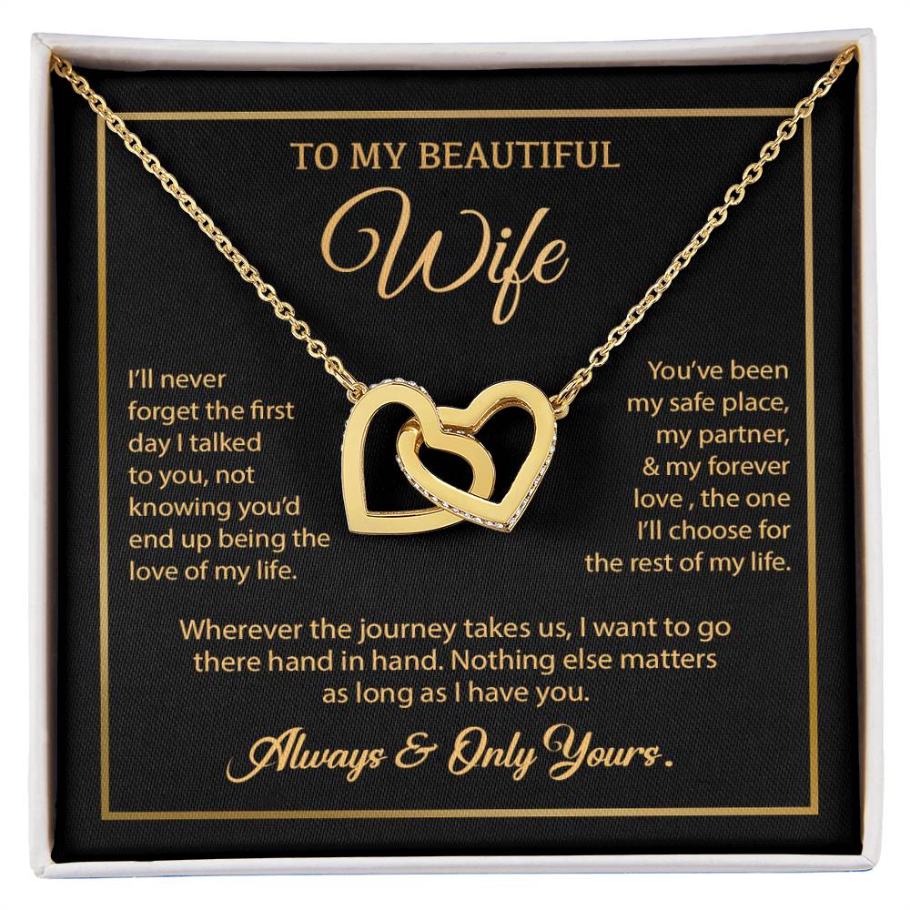 To My Wife Necklace, Gift For Wife, Anniversary Gift For Wife, Necklace For Wife 24_7_Gold