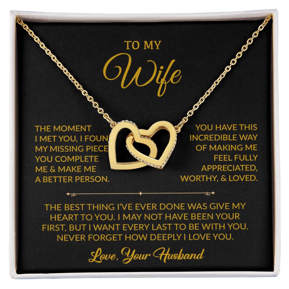 To My Wife Necklace, Gift For Wife, Anniversary Gift For Wife, Necklace For Wife 31_8_Gold