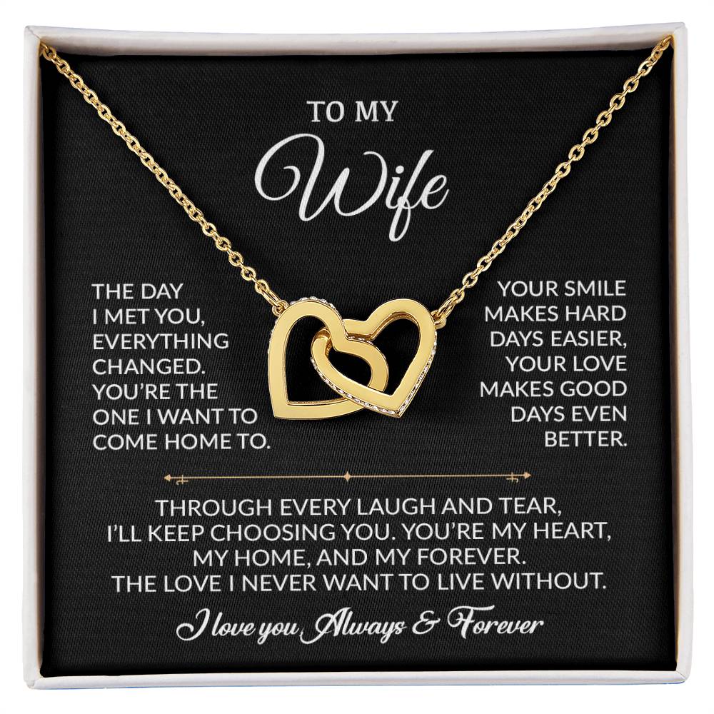 To My Wife Necklace, Gift For Wife, Anniversary Gift For Wife, Necklace For Wife 6_8_Black