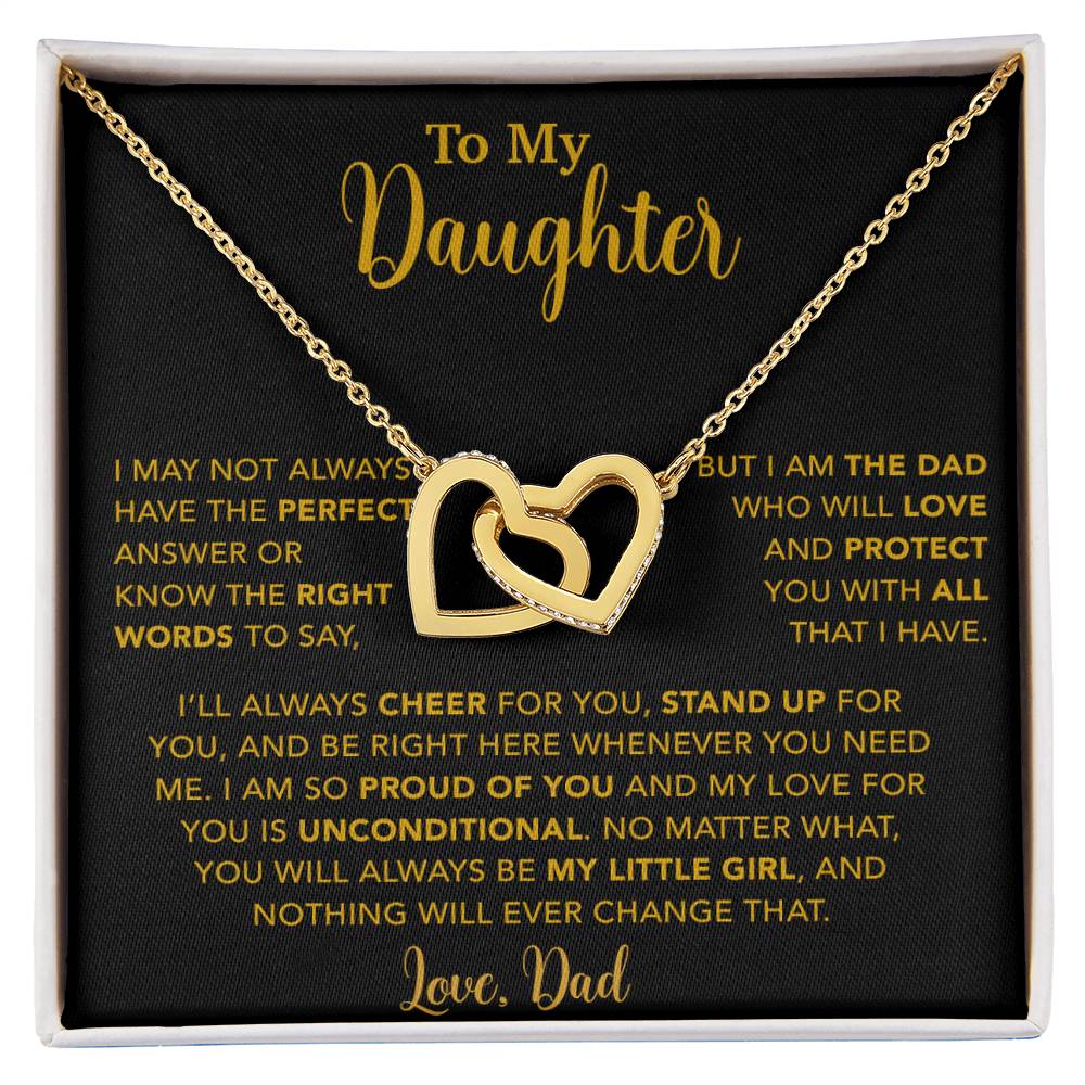 To My Daughter Necklace, Gift for Daughter from Dad, Father Daughter Necklace  15_6_Gold