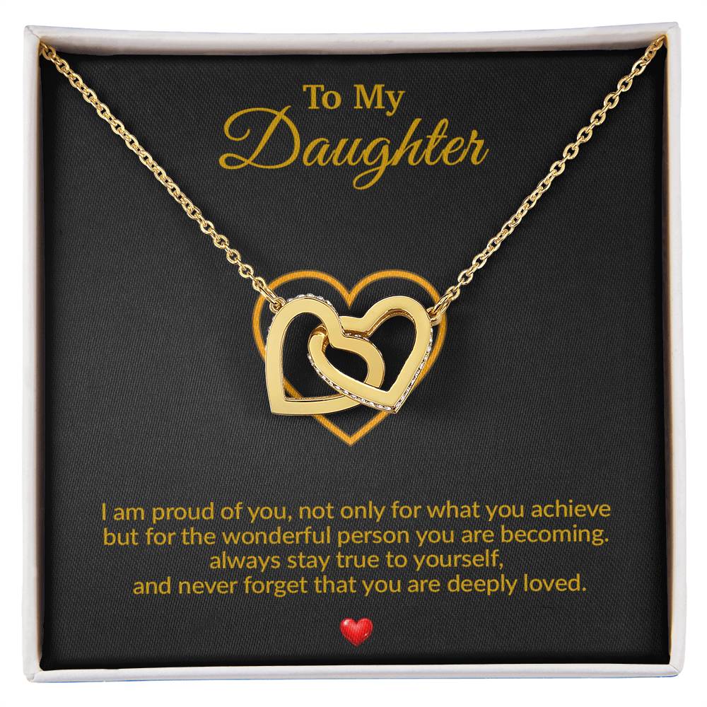 To My Daughter Necklace, Gift for Daughter from Dad, Father Daughter Necklace 12_8_Gold