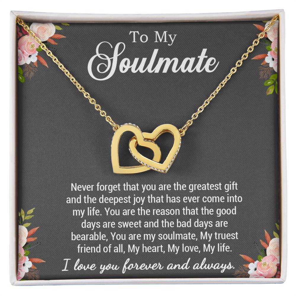 To My Soulmate Necklace, Valentine Gifts For Her, Gift For Girlfriend Wife