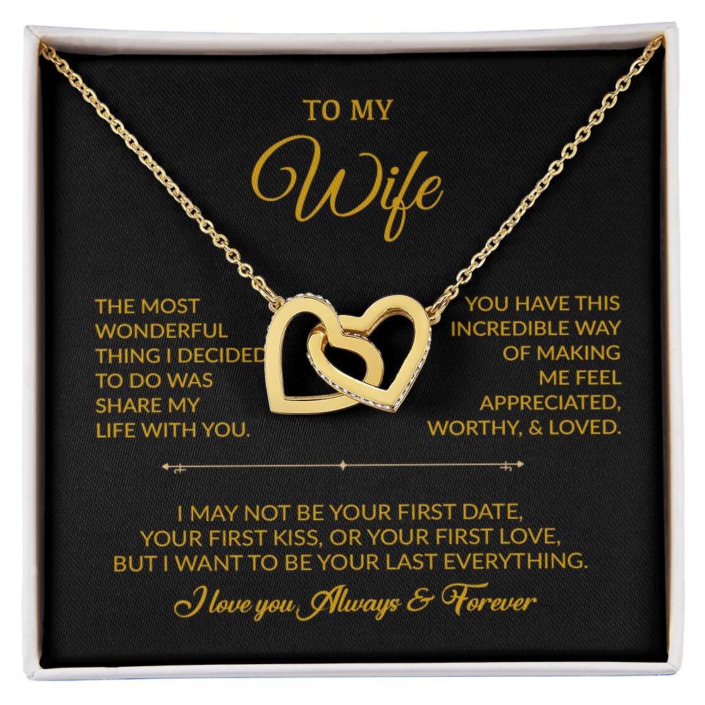 To My Wife Necklace, Gift For Wife, Anniversary Gift For Wife, Necklace For Wife 12_8_Gold