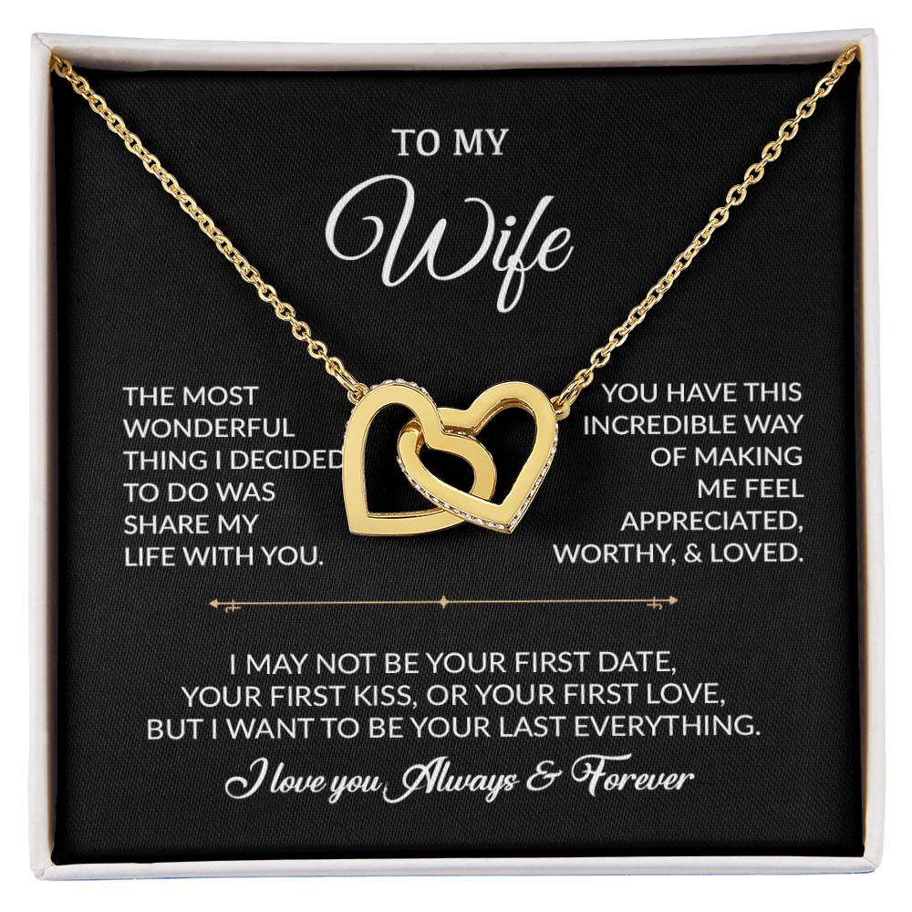To My Wife Necklace, Gift For Wife, Anniversary Gift For Wife, Necklace For Wife 12_8_Black