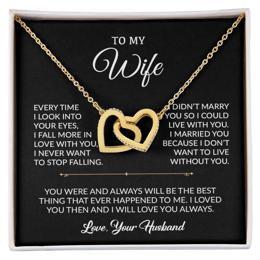 To My Wife Necklace, Gift For Wife, Anniversary Gift For Wife, Necklace For Wife 8_9_Black