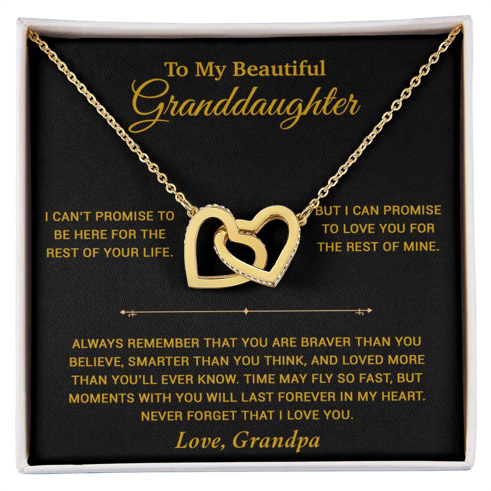 To My Granddaughter Necklace, Birthday Gift For Granddaughter, Birthday Gifts 21_7_Gold