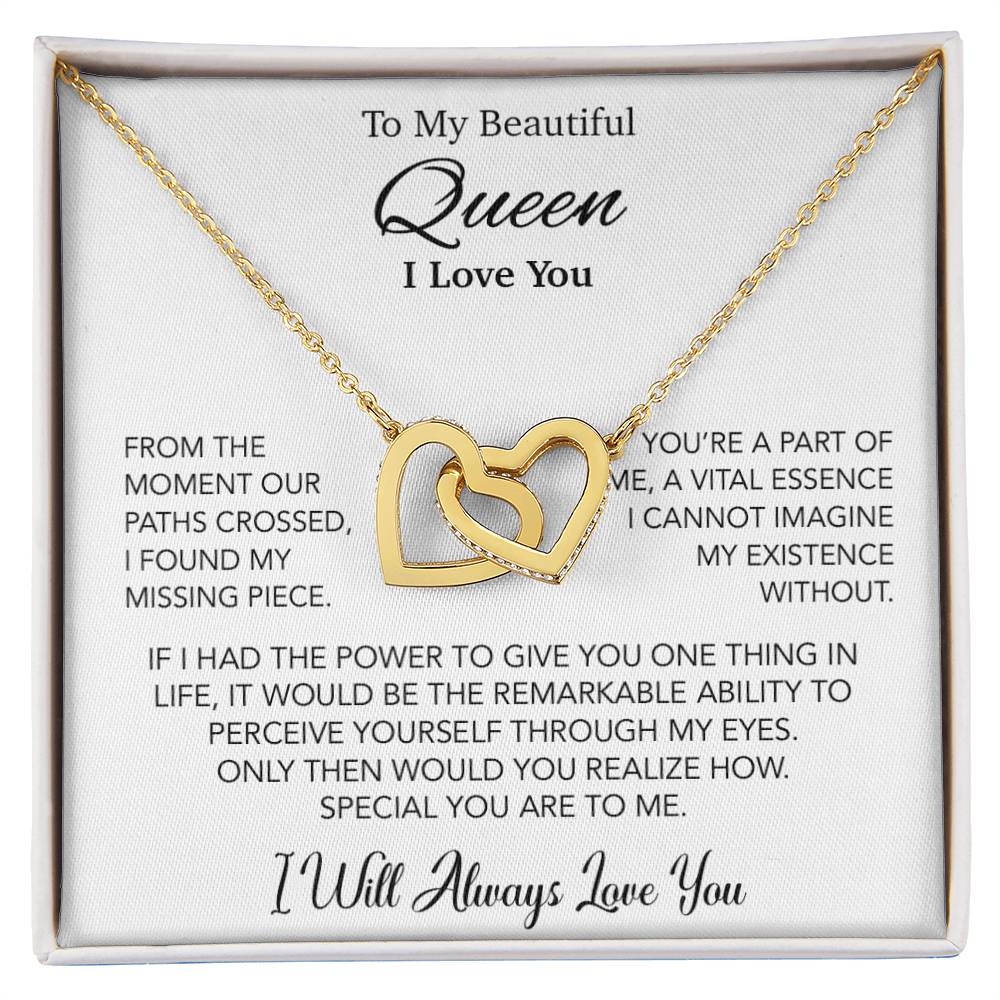 To My Queen Necklace, Anniversary Gift For Wife, Girlfriend Necklace, Birthday Gift For Wife