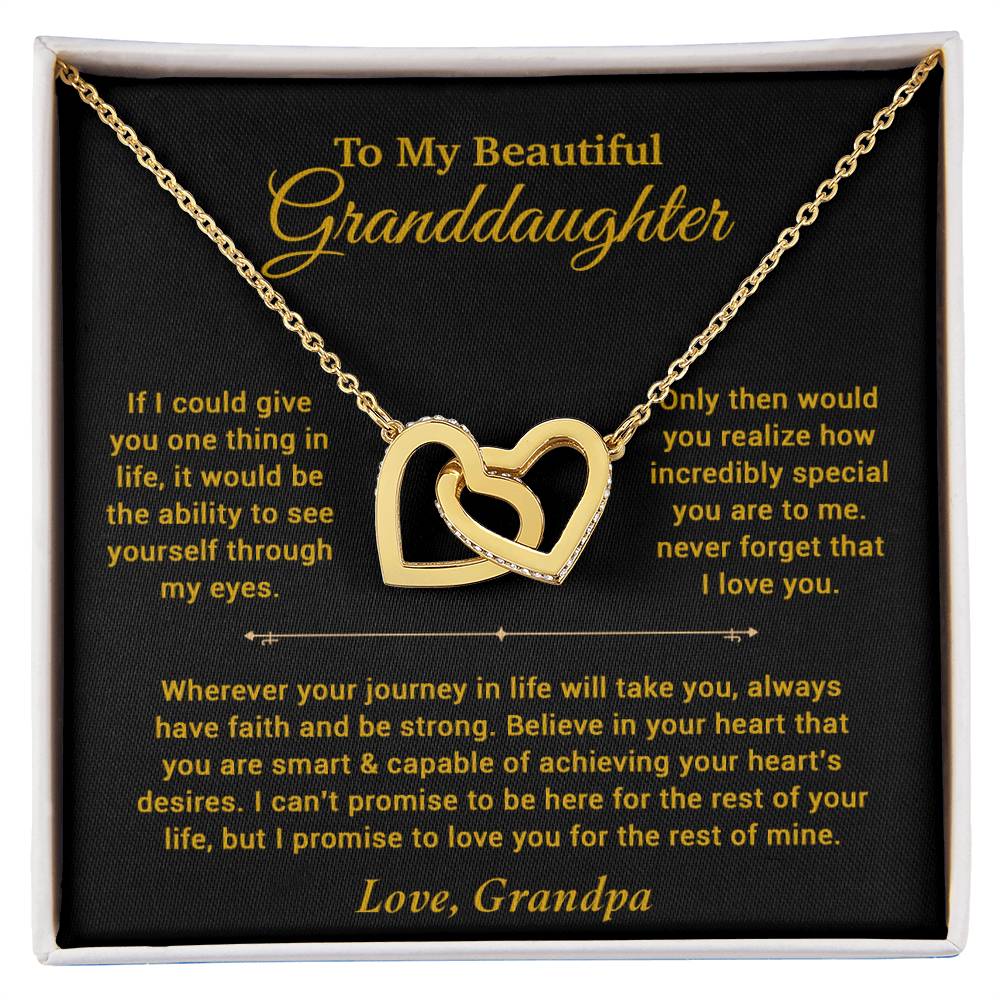 To My Granddaughter Necklace, Birthday Gift For Granddaughter, Birthday Gifts 10_6_Gold
