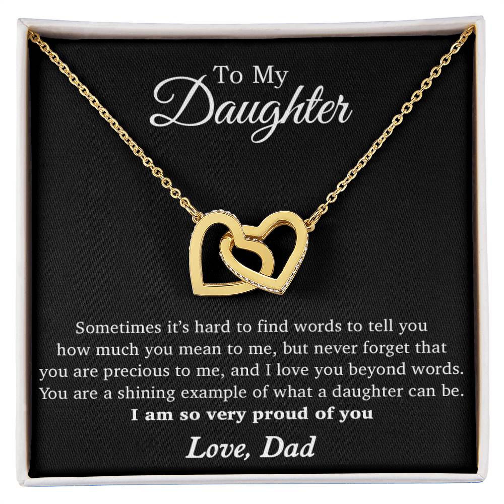 To My Daughter Necklace, Gift for Daughter from Dad, Birthday Gifts
