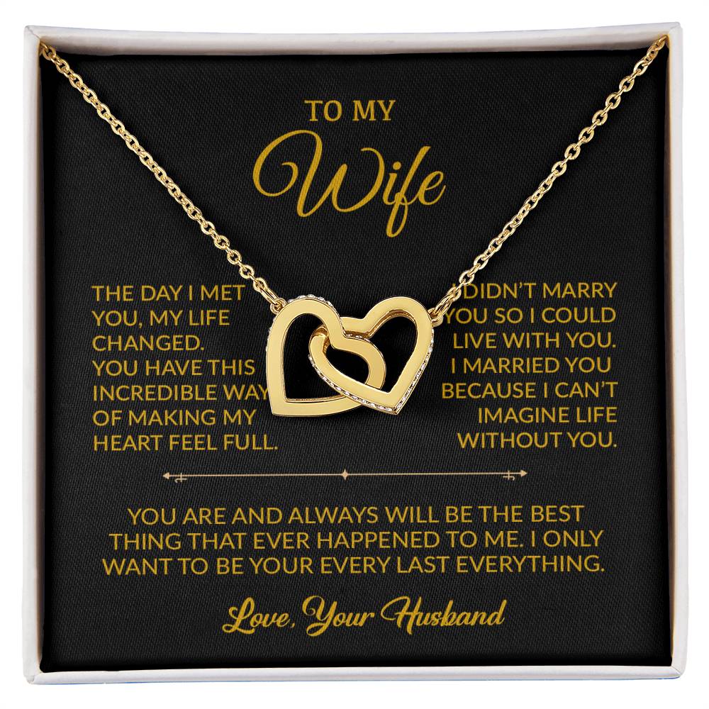 To My Wife Necklace, Gift For Wife, Anniversary Gift For Wife, Necklace For Wife 10_9_Gold