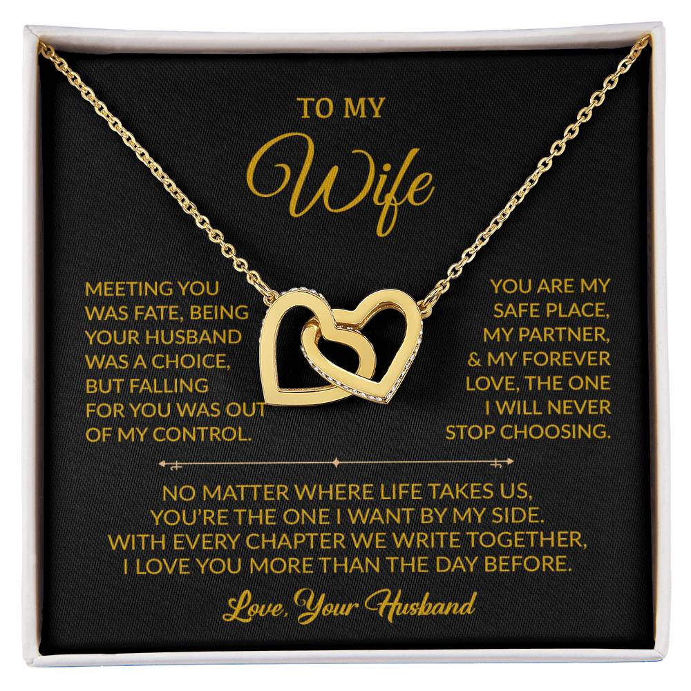 To My Wife Necklace, Gift For Wife, Anniversary Gift For Wife, Necklace For Wife 17_8_Gold