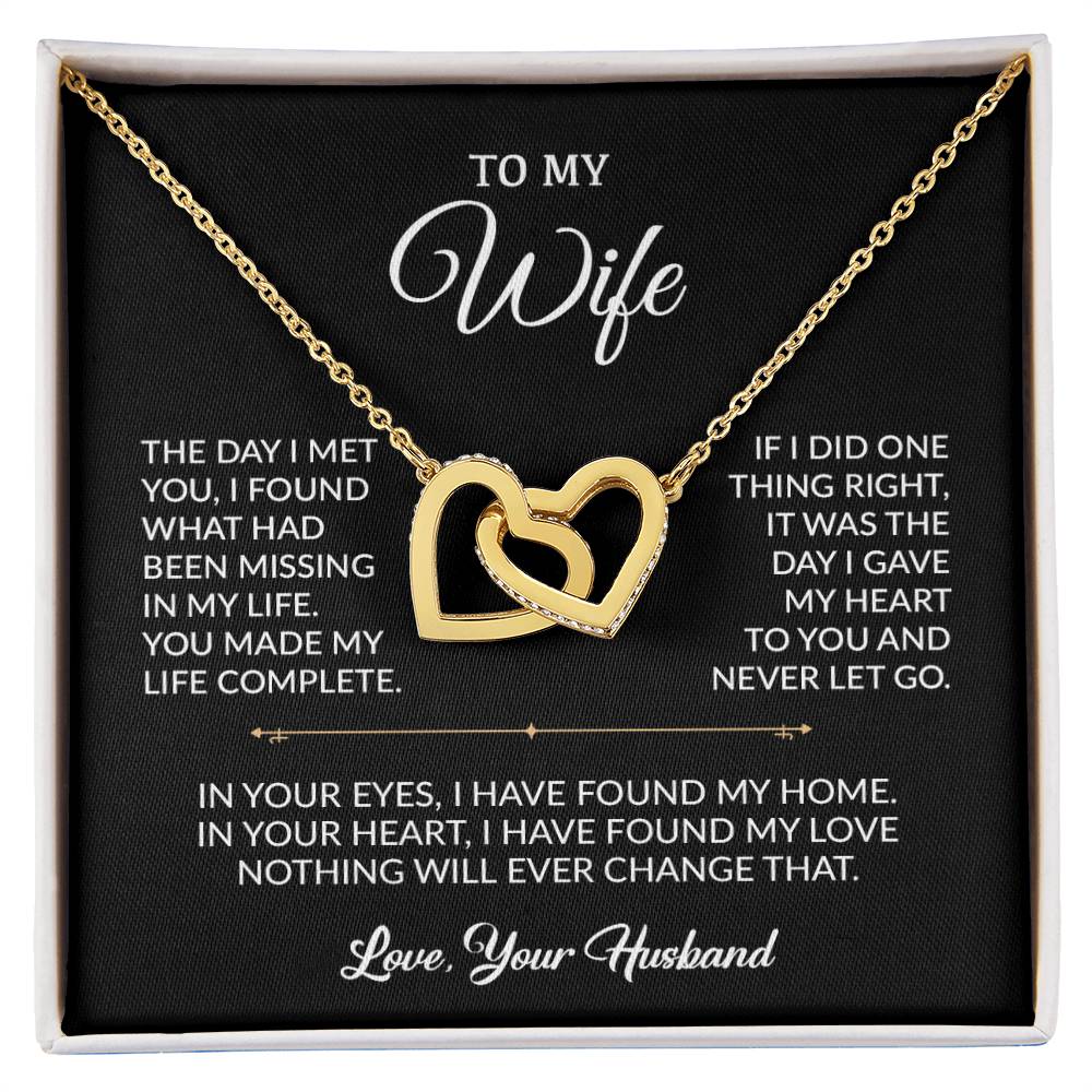 To My Wife Necklace, Gift For Wife, Anniversary Gift For Wife, Necklace For Wife 9_9_Black