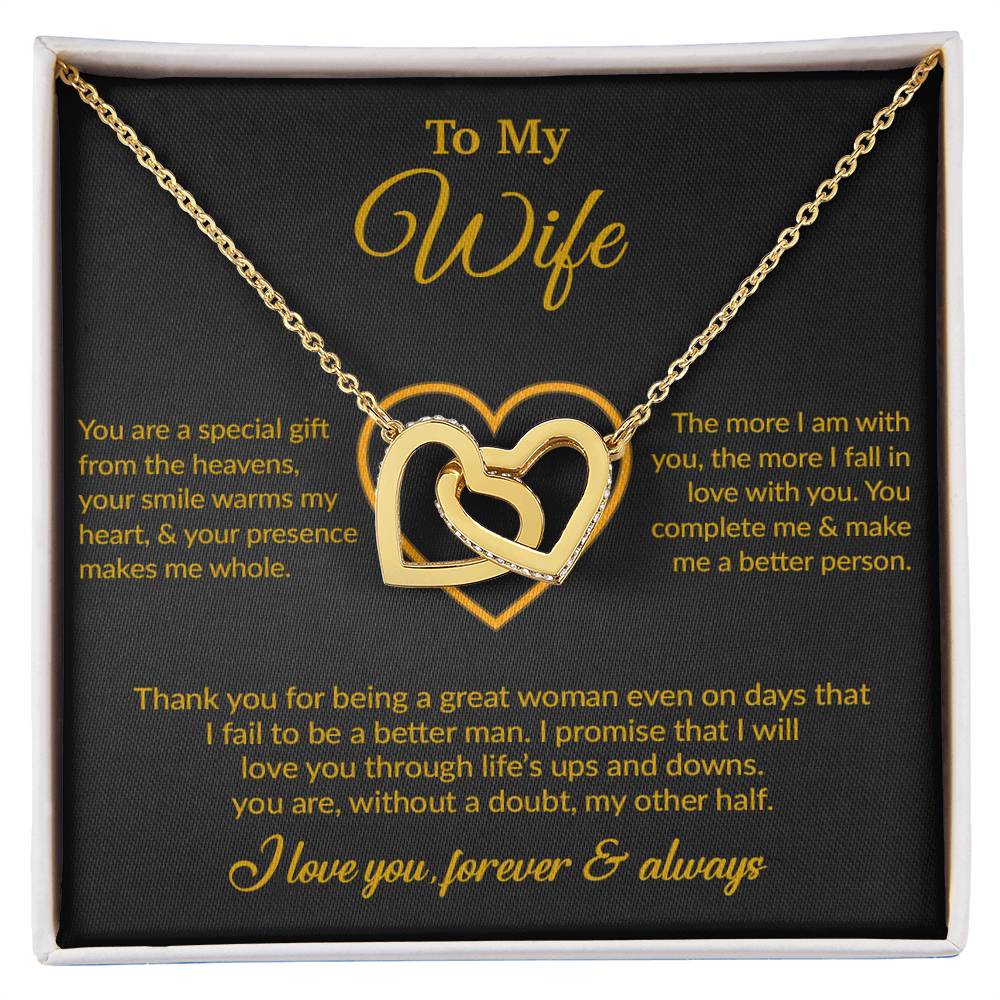To My Wife Necklace, Gift For Wife, Anniversary Gift For Wife, Necklace For Wife 11_6_Gold