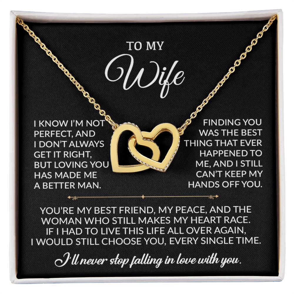 To My Wife Necklace, Gift For Wife, Anniversary Gift For Wife, Necklace For Wife 4_9_Black
