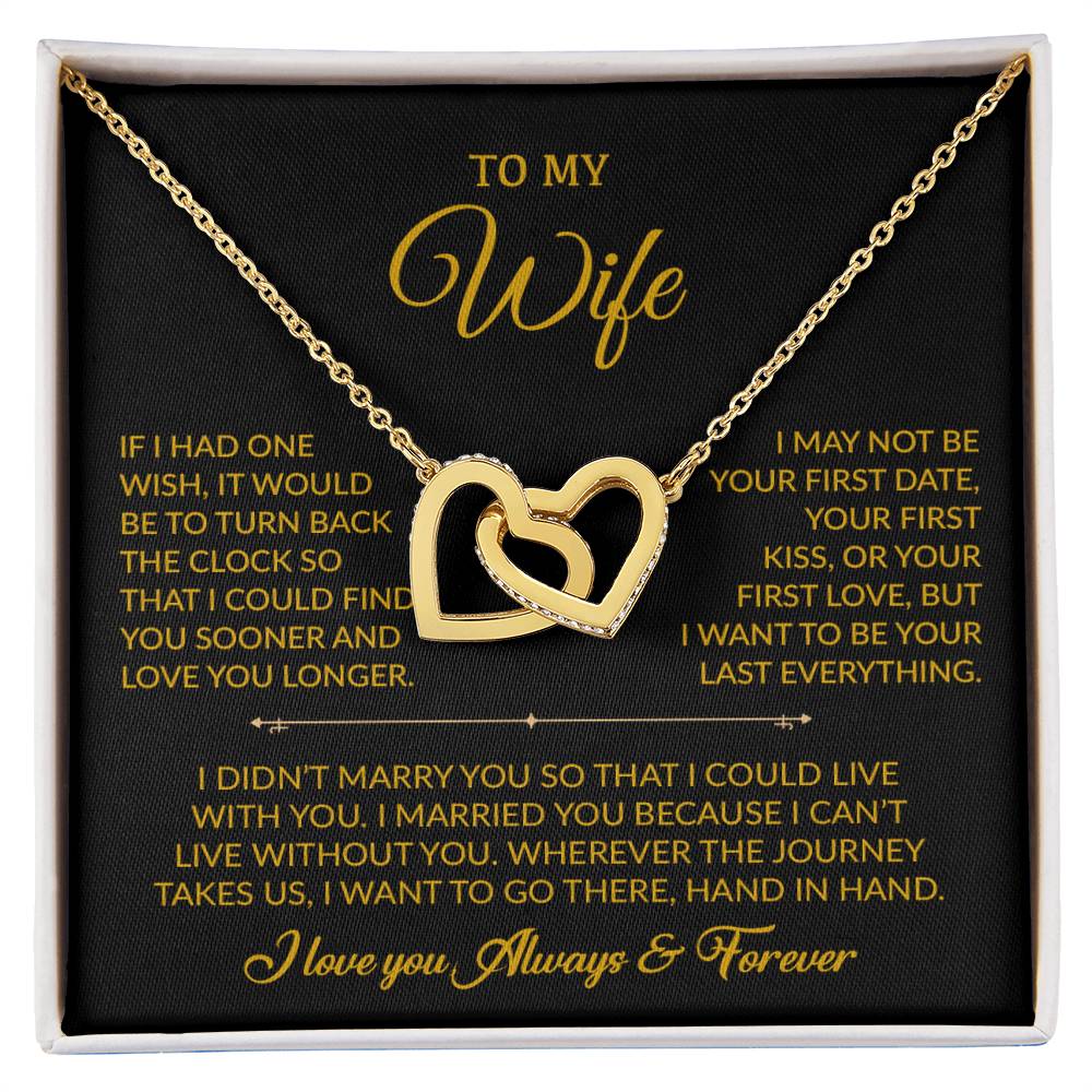 To My Wife Necklace, Gift For Wife, Anniversary Gift For Wife, Necklace For Wife 5_8_Gold