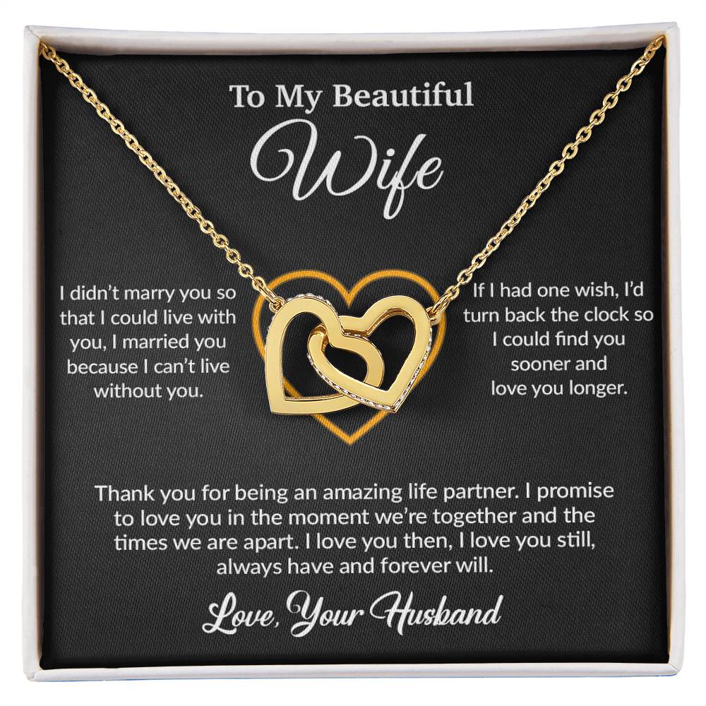 To My Wife Necklace, Gift For Wife, Anniversary Gift For Wife, Necklace For Wife 12_6_Black