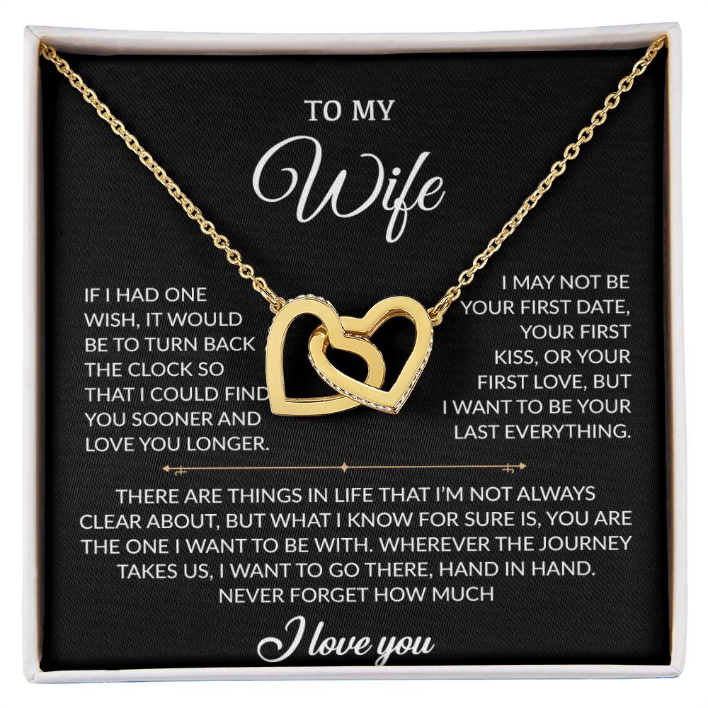To My Wife Necklace, Gift For Wife, Anniversary Gift For Wife, Necklace For Wife 28_7_Black