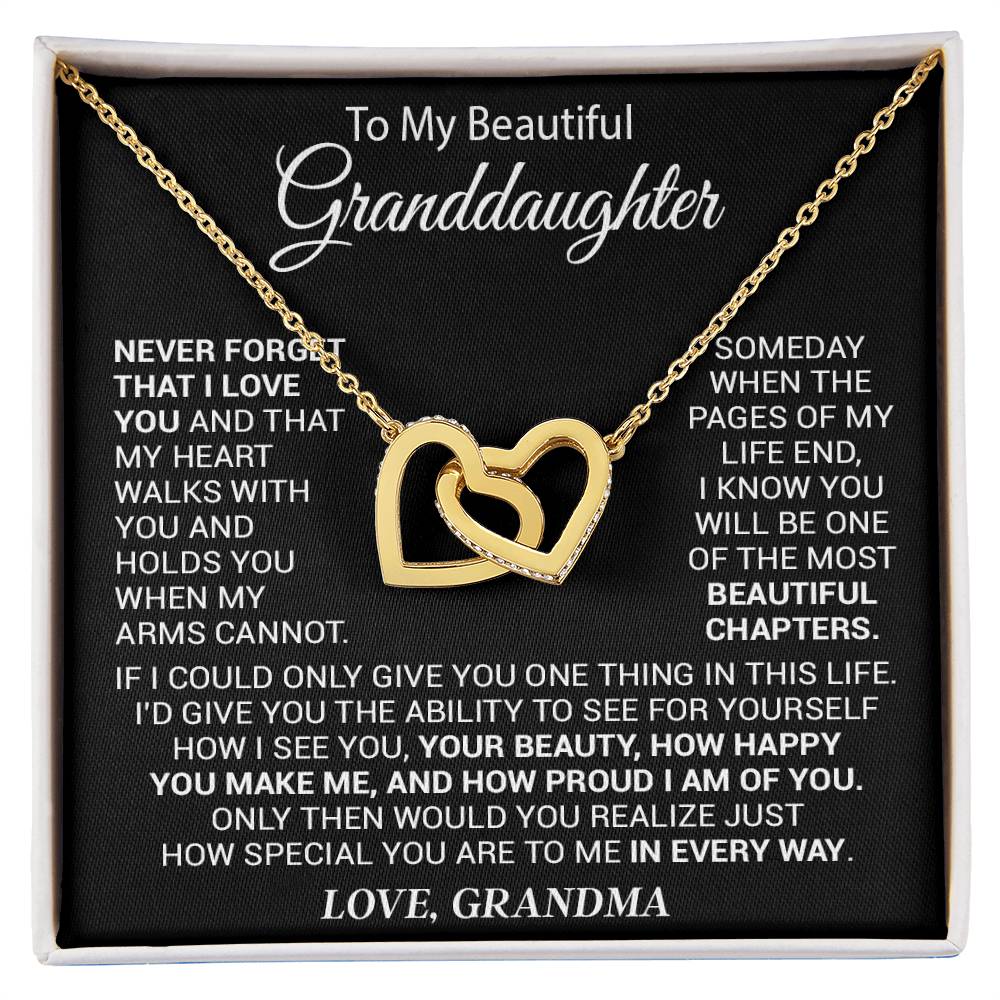 To My Granddaughter Necklace, Gift For Your Granddaughter, Christmas,Anniversary