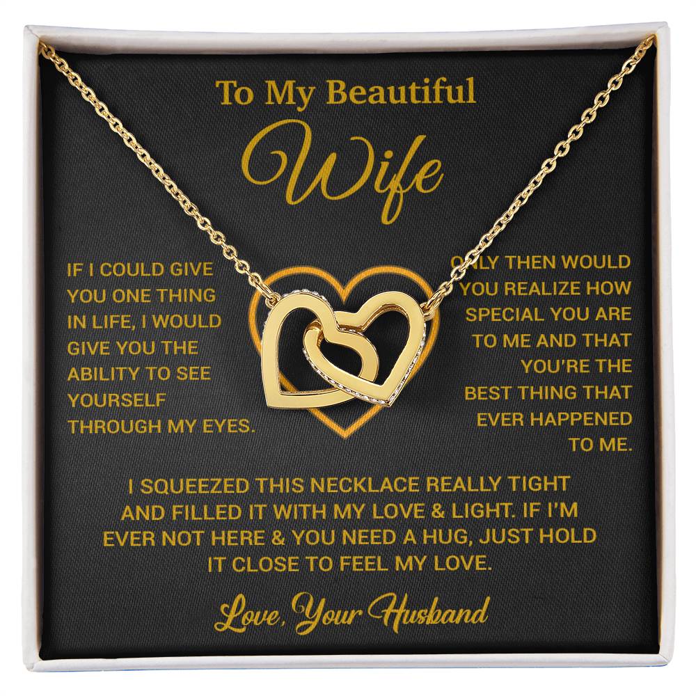 To My Wife Necklace, Gift For Wife, Anniversary Gift For Wife, Necklace For Wife 26_5_Gold