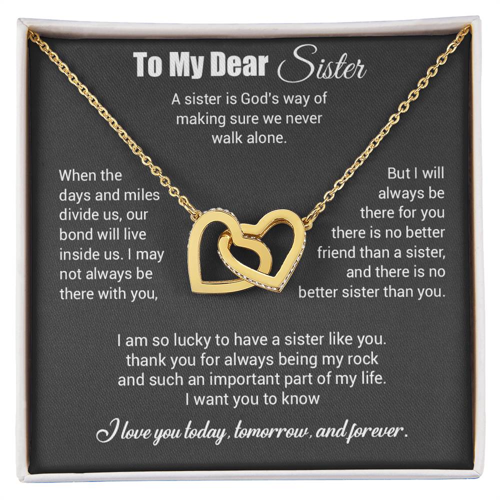 To My Sister Necklace, Brother to Sister, Birthday gift For Sister from Brother 3_4_Gray
