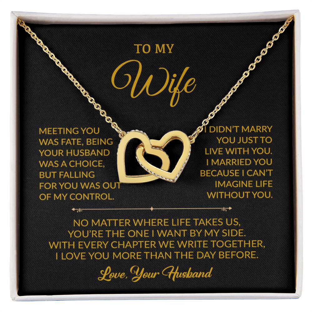 To My Wife Necklace, Gift For Wife, Anniversary Gift For Wife, Necklace For Wife 18_8_Gold