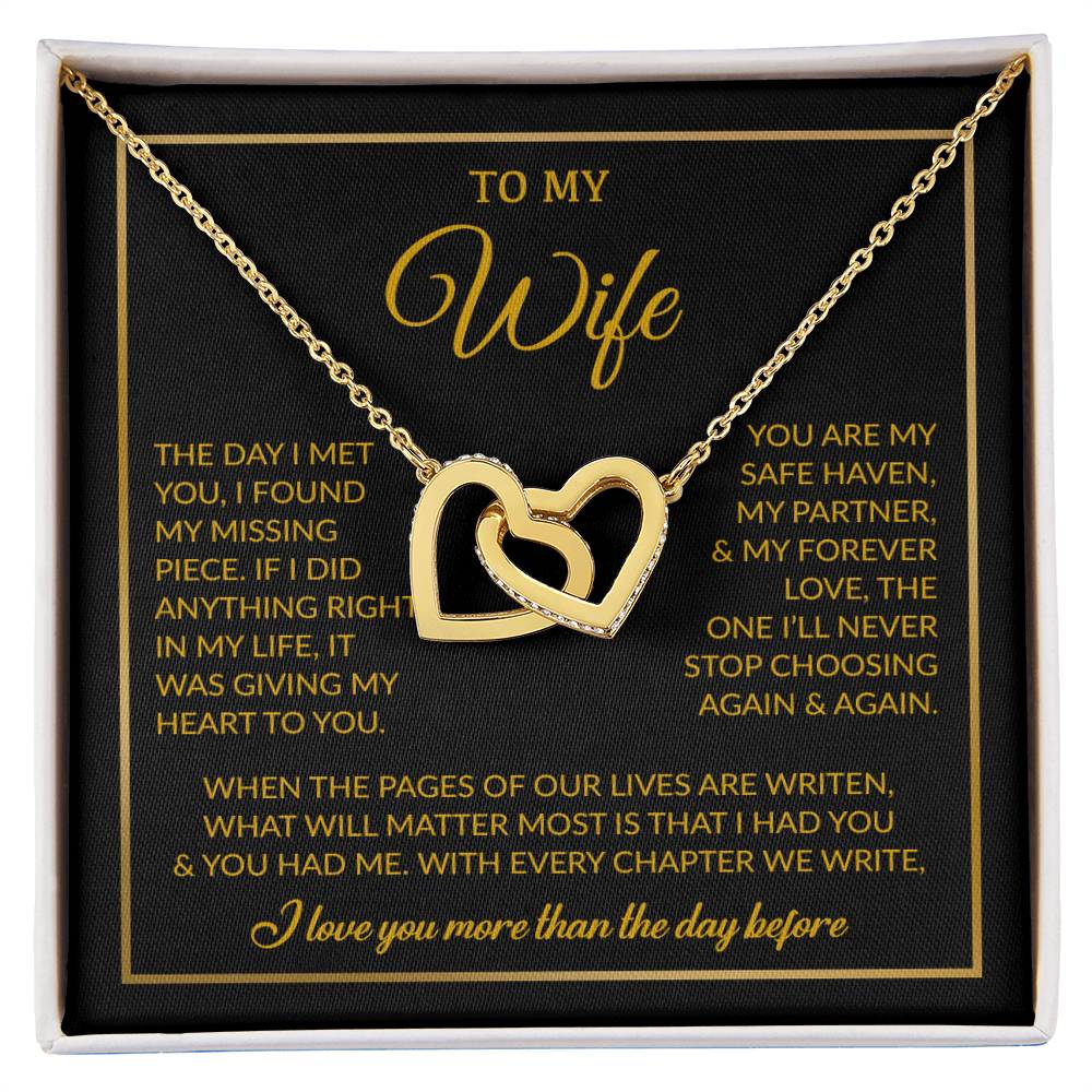 To My Wife Necklace, Gift For Wife, Anniversary Gift For Wife, Necklace For Wife 26_7_Gold