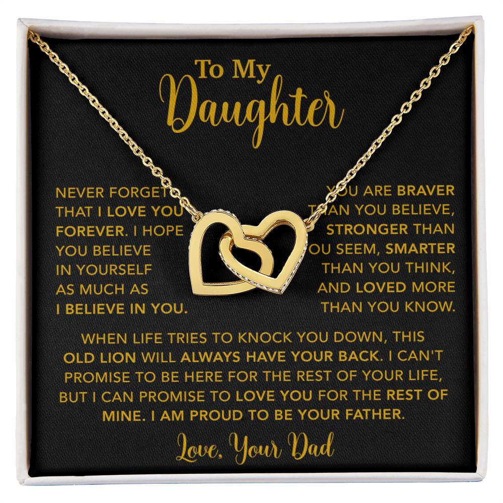 To My Daughter Necklace Gift for Daughter from Dad,Daughter Father Necklace 15_4_Gold
