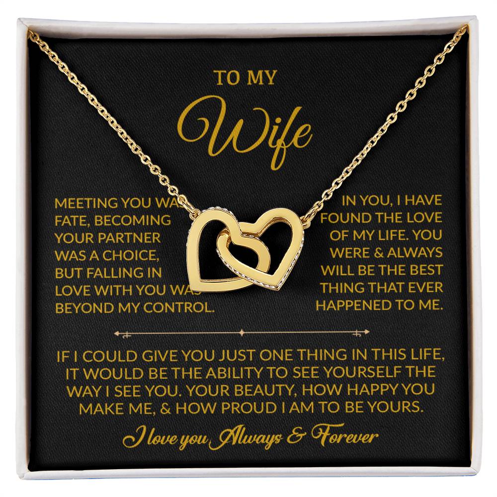 To My Wife Necklace, Gift For Wife, Anniversary Gift For Wife, Necklace For Wife 23_8_Gold