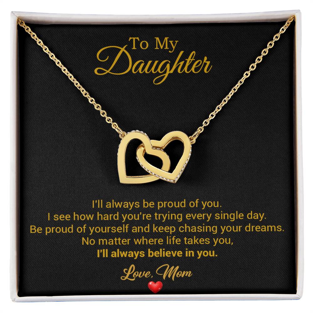 To My Daughter Necklace, Gift For Daughter From Dad, Daughter Father Necklace 2_8_Gold